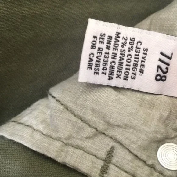 Celebrity Pink Jean Shorts Cut Off Frayed Green - Picture 5 of 8